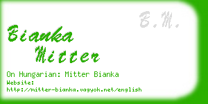 bianka mitter business card